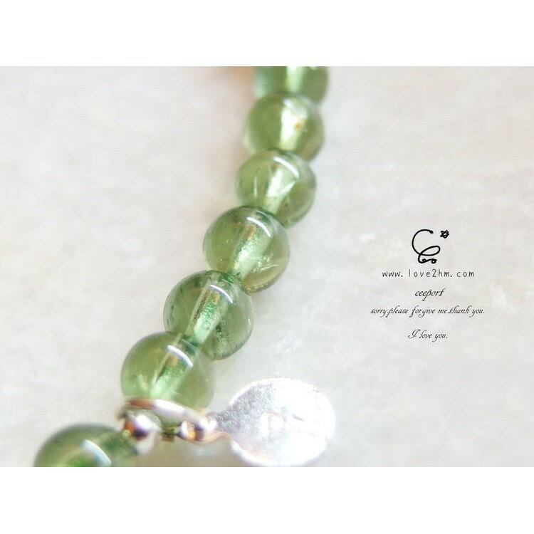 四葉幸運草/綠磷灰石/拉長石/水晶手鍊/925純銀/[晶晶工坊-love2hm] 4