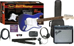 Fender Squier 電吉他超值套裝組(含15瓦音箱全套配件一次到齊)【唐尼樂器】