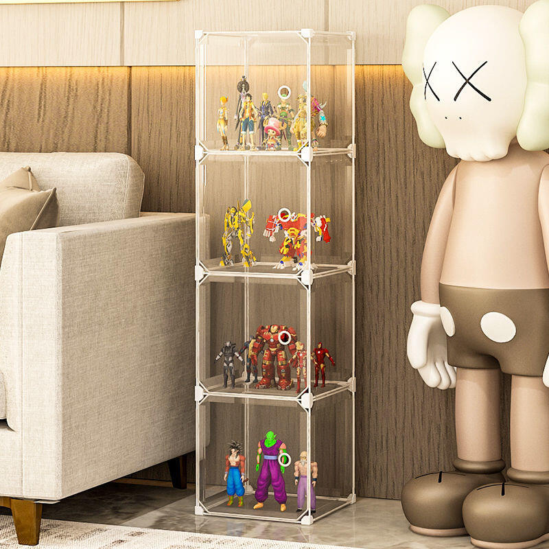 【2022最新款】手辦展示柜模型收納盒家用玩具展柜子透明陳列樂高仿亞克力展示架