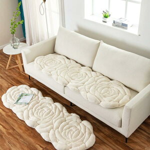 出口韓國玫瑰花型長條沙發墊單雙三人客廳臥室辦公室小坐座墊