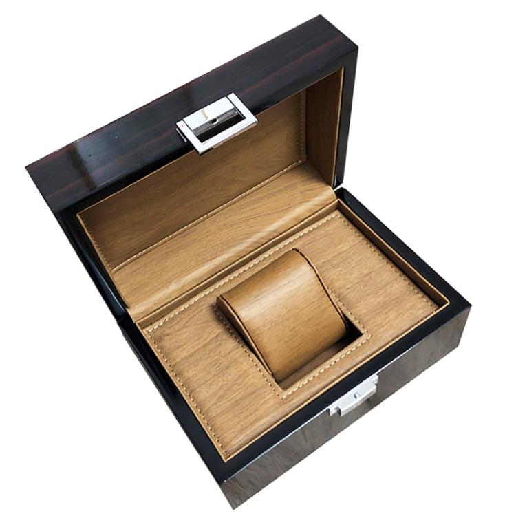 手錶收納盒 手錶盒子木質烤漆收納飾品盒帶鎖簡約珠寶收藏男士腕錶包裝禮盒