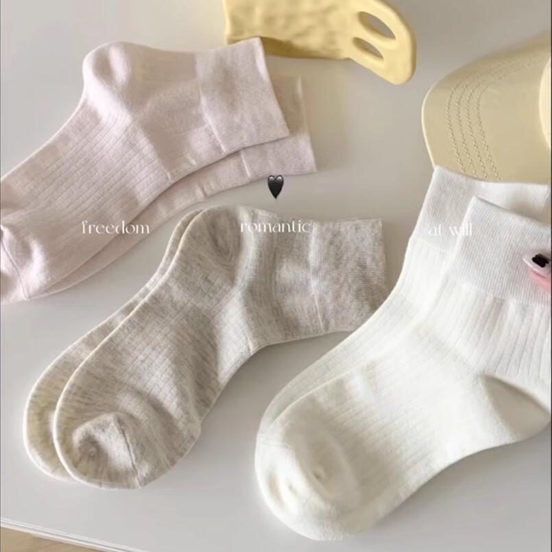 襪子女中筒襪夏季薄款純棉韓版日系糖果色吸汗防臭短襪夏天【繁星小鎮】