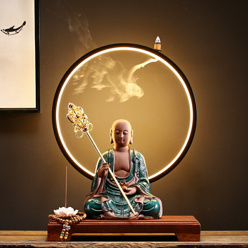 新中式陶瓷鎮宅地藏王菩薩桌面擺件家居玄關招財可供奉佛像禮品