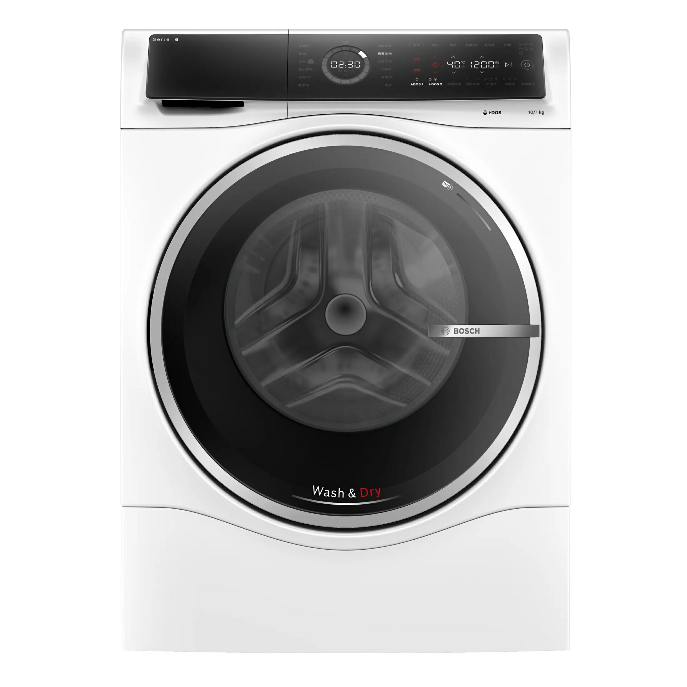 【贈底座】【得意家電】BOSCH 博世 WNC554A0TC 6系列 洗脫烘滾筒洗衣機 (洗衣10kg/烘衣7kg) ※熱線07-7428010