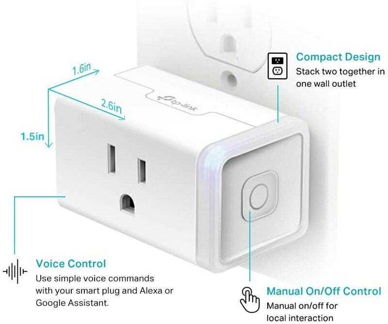 2美國直購] 1入裸裝拆售 TP-Link Kasa Smart Plug Mini 智慧插頭 語音控制 Kasa Smart HS103 ...