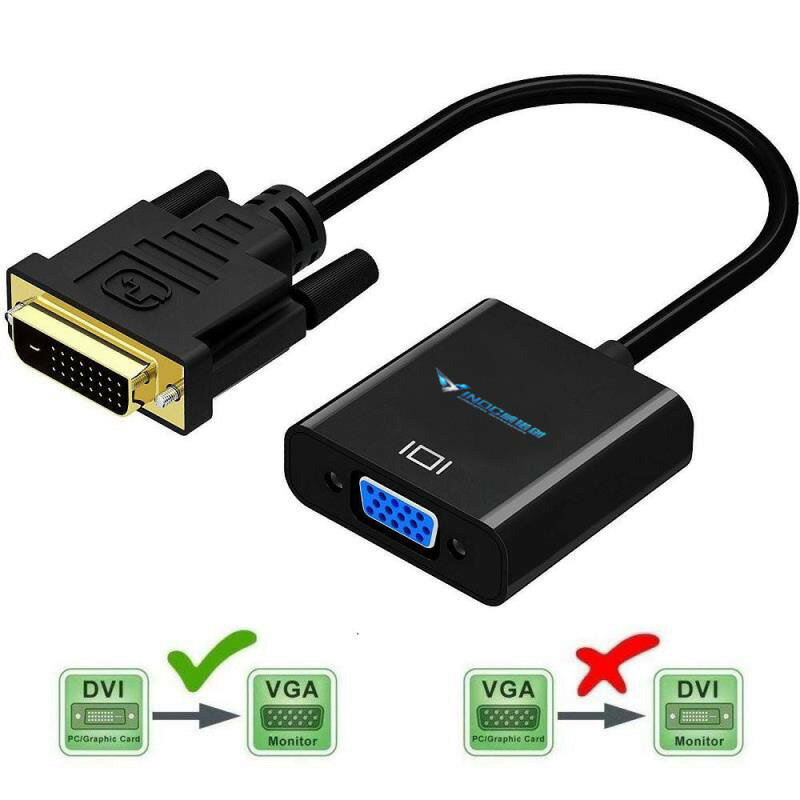 VDI顯卡轉VGA轉換v24+1轉器ga帶晶片DVI轉VGA轉接線DVI轉VGA【宜家良品百貨】