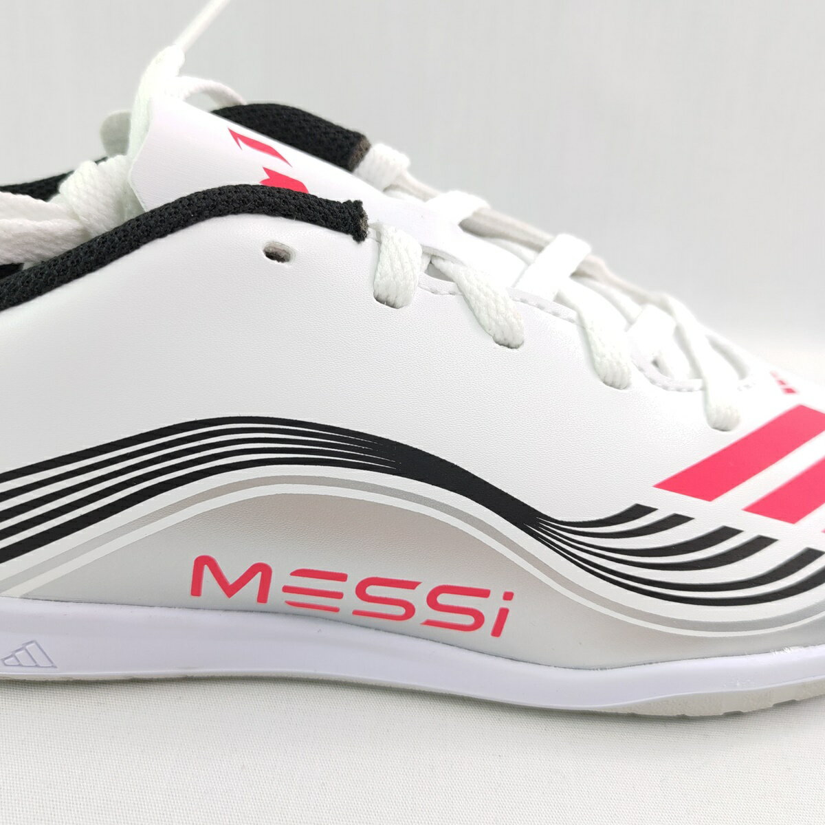 adidas JP7452 梅西 F50 MESSI Club 中大童 足球鞋 室內 平底 白銀紅【iSport愛運動】 7