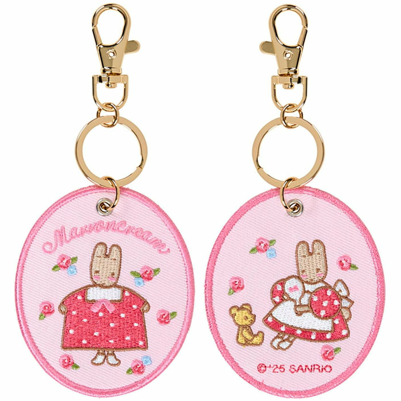 asdfkitty*茉莉兔 刺繡吊牌鑰匙圈 掛飾 吊飾-日本正版