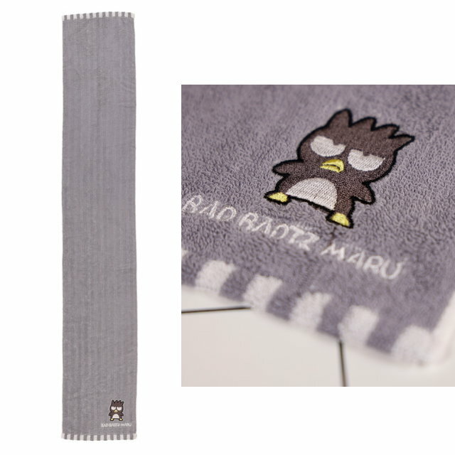 asdfkitty*酷企鵝刺繡運動長毛巾-20*110公分-窄版長型-抗菌防臭-日本正版商品