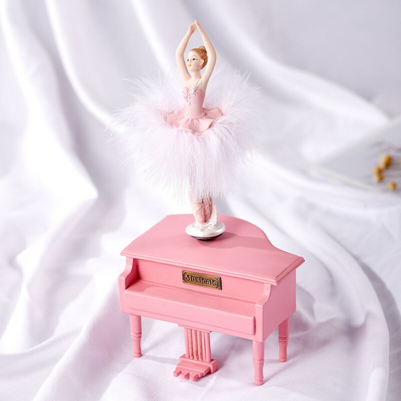 【旋轉芭蕾】音樂盒 八音盒 鋼琴音樂盒 旋轉木馬 生日禮物 女生禮物 兒童玩具 少女心 創意擺飾 浪漫燈光 送禮首選