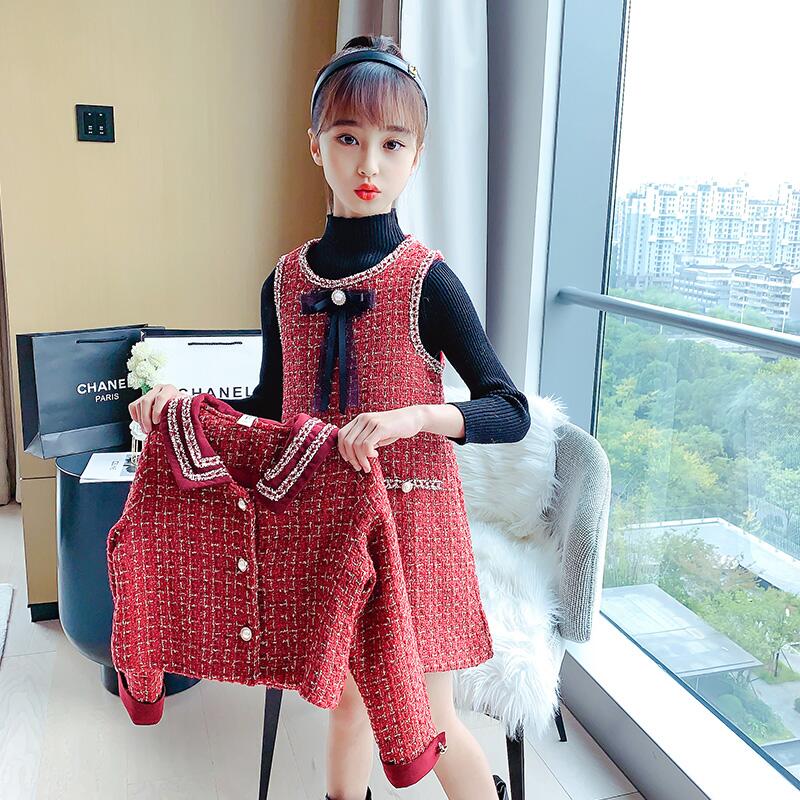 女童套裝裙春裝兒童韓版時髦兩件套小女孩套裙【聚物優品】