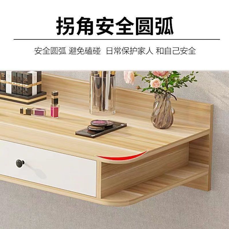 懸空電腦桌掛墻桌子懸空梳妝臺壁掛式理發店長條工作臺懸空書桌