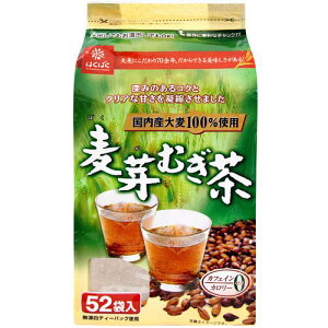 【江戶物語】HAKUBAKU 麥芽麥茶 52袋入 麥芽混合茶 可冷沖熱泡 日本麥茶 日本原裝 無咖啡因 夏日飲品