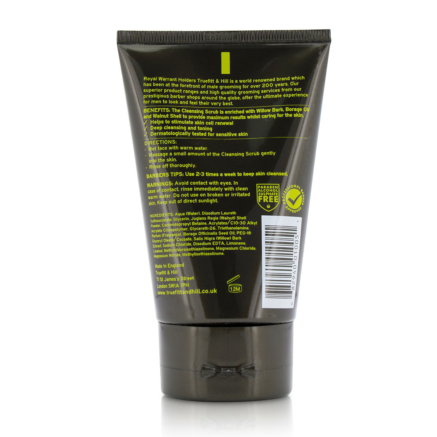 Truefitt & Hill No.10 Cleansing Scrub – Sanftes Gesichtspeeling Mit Weidenrinde & Walnussschale