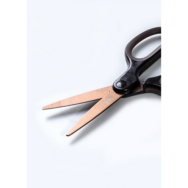 台灣現貨｜得力 家用剪刀 鍍鈦剪刀 辦公剪刀 美工剪刀 安全不黏膠｜丹丹悅生活 4