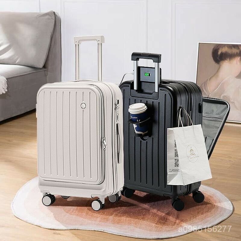 開式多功能行李箱 旅行 出差 旅行箱 登機箱 萬嚮輪 USB充電孔 20 吋 康夫特生活