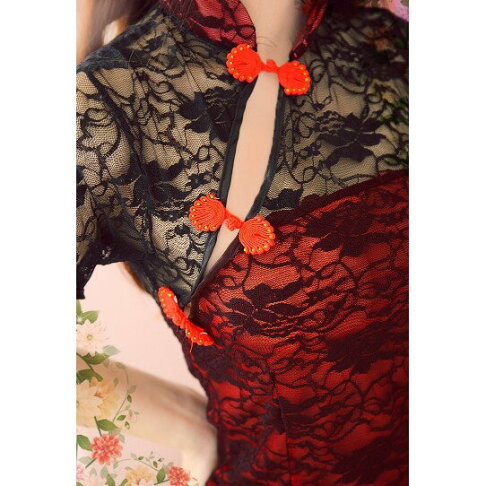 櫻桃嚴選 古典風 復古旗袍裝 蕾絲睡衣 情趣睡衣 性感睡衣 角色扮演服 3