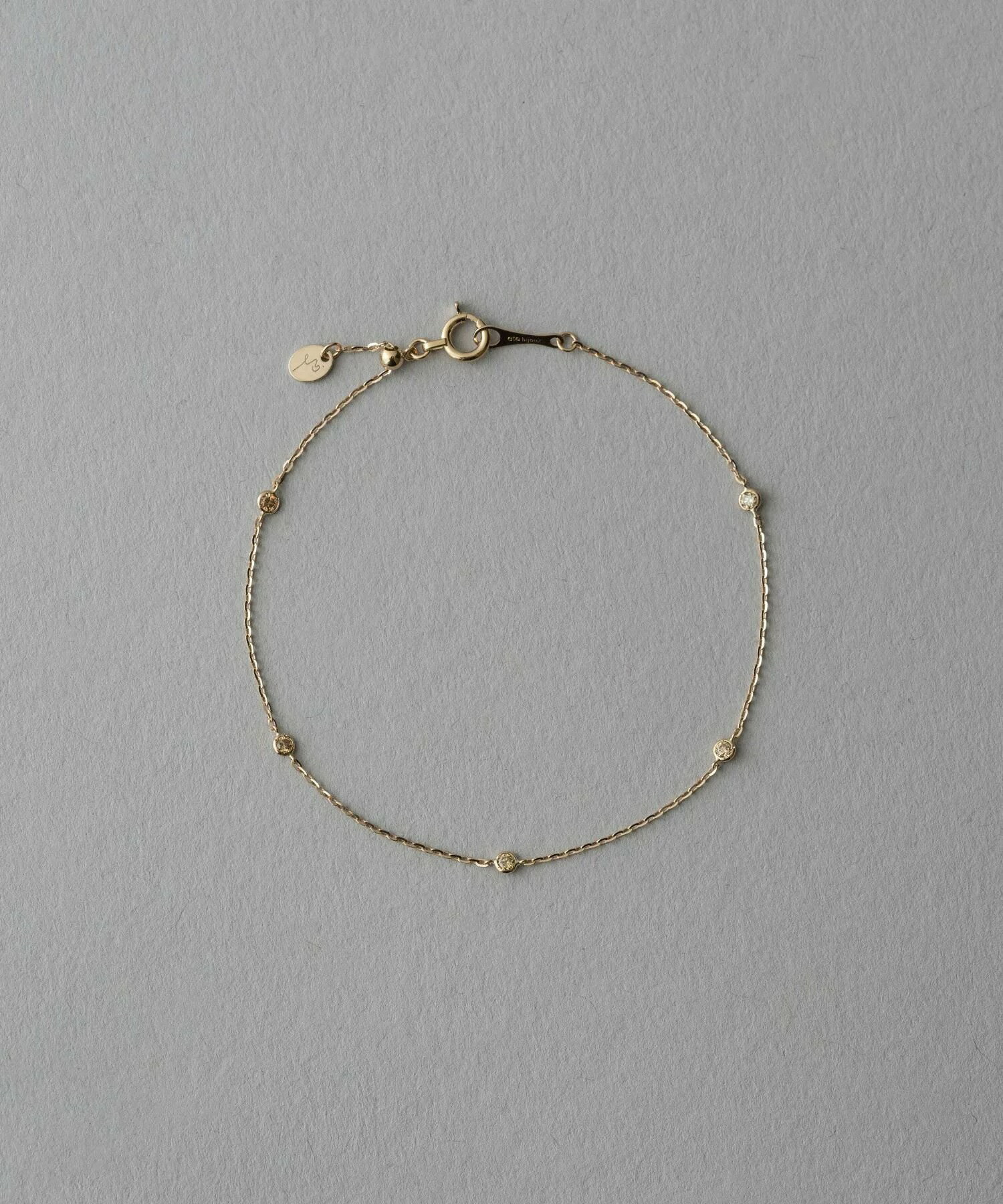 [bijoux] ete  K18RBG 經典跳耀棕鑽手鍊 | 手鍊 送禮 情人節 [Rakuten Fashion]