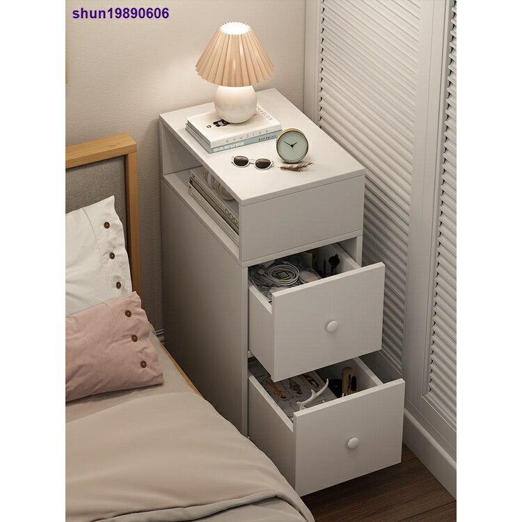 超窄款床頭柜簡約現代家用臥室夾縫置物架床邊柜迷你小型收納柜子