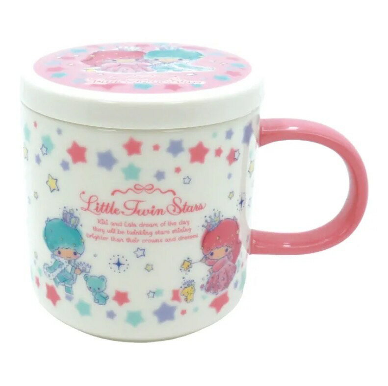 【震撼精品百貨】雙子星小天使 Little Twin Stars KiKi&LaLa ~三麗鷗Sanrio 雙子星陶瓷馬克杯附蓋*28070