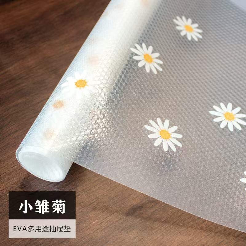 EVA抽屜墊 櫥櫃墊 防潮墊 特厚EVA 雛菊圓點 廚房衣櫃鞋櫃 隔熱防污 居家收納