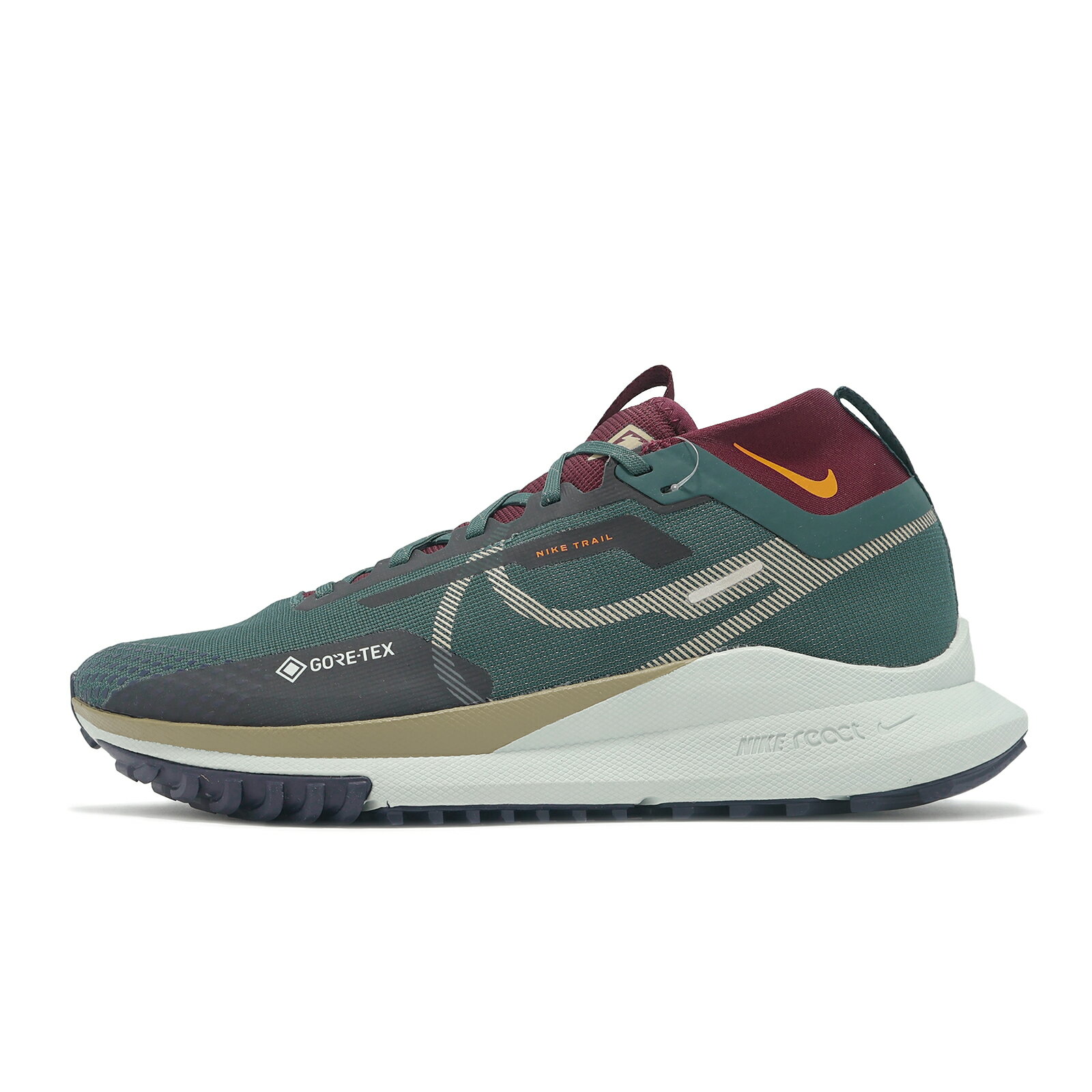 Nike 越野跑鞋 React Pegasus Trail 4 GTX V2 男鞋 綠 卡其 防水 小飛馬 HM9728-300