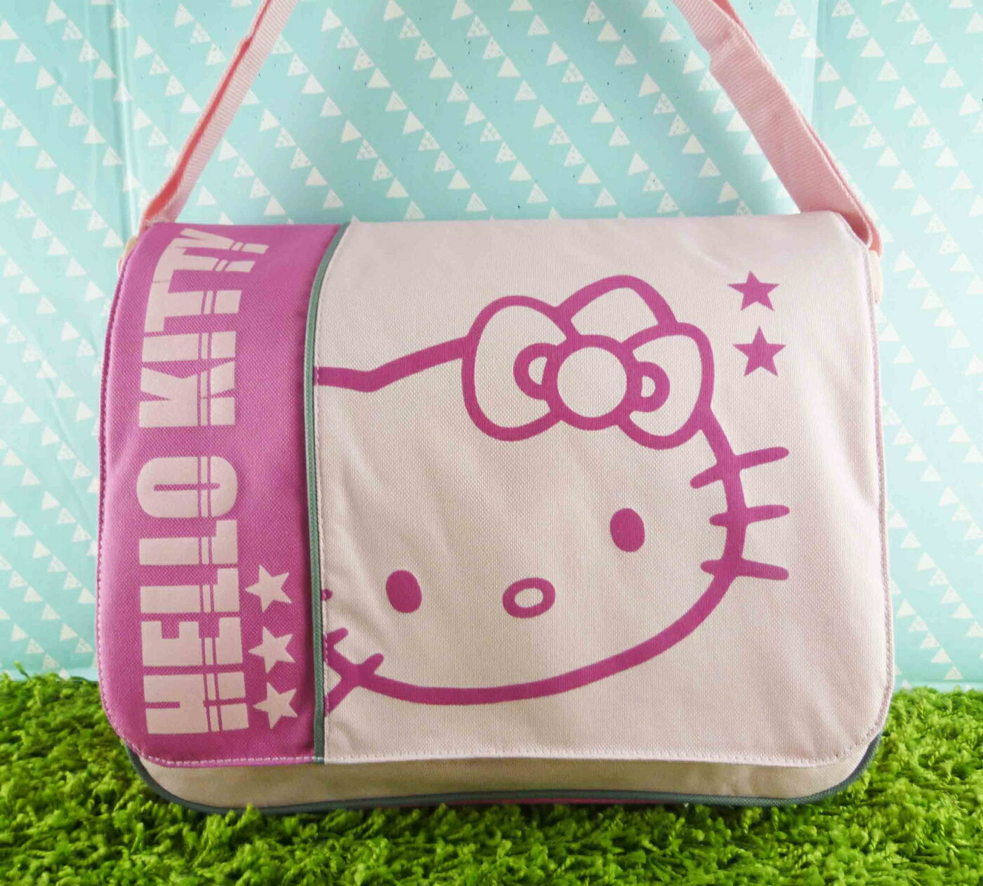 【震撼精品百貨】Hello Kitty 凱蒂貓 側背袋 粉星星【共1款】 震撼日式精品百貨
