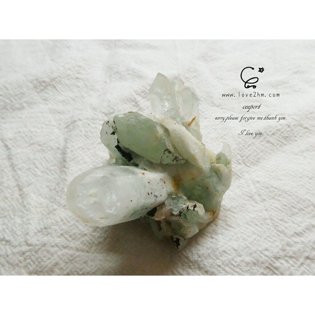 綠幽靈晶簇 21967/綠幽靈水晶/水晶飾品/ [晶晶工坊-love2hm]