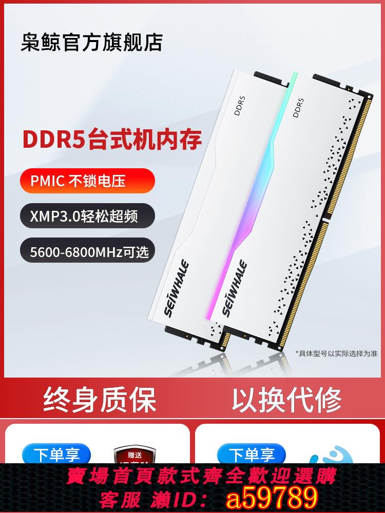 【全網低價 可打統編】梟鯨審判者DDR5臺式機內存條16G/32G/48G/96G 5600 6000海力士
