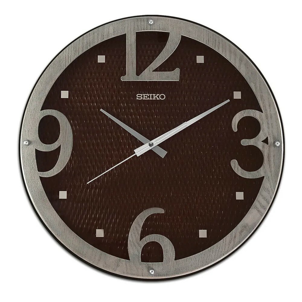 seiko SK037 精工鐘 (QXA841B) 立體木紋時尚簡約掛鐘 39.6cm｜樂天全館特惠中★指定刷卡回饋10%