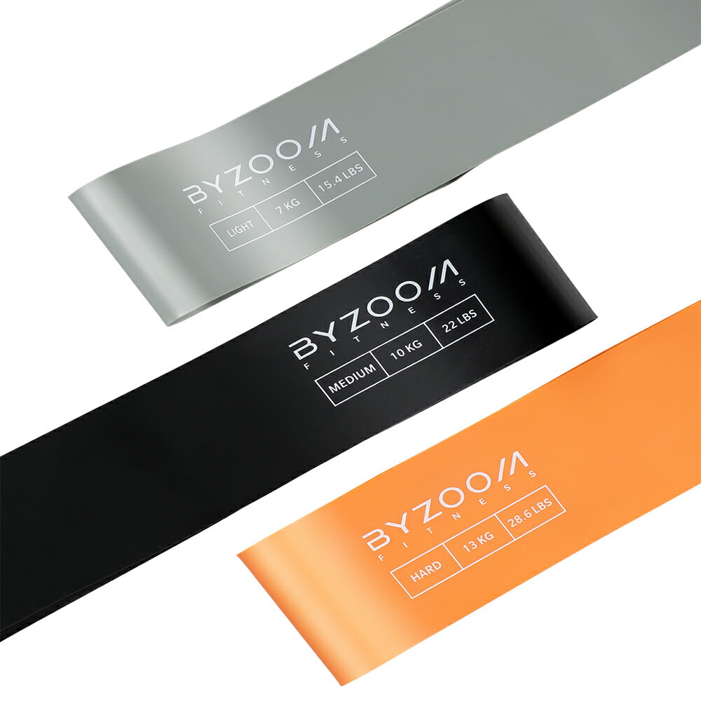 Byzoom Fitness 翹臀迷你彈力帶 3 入組