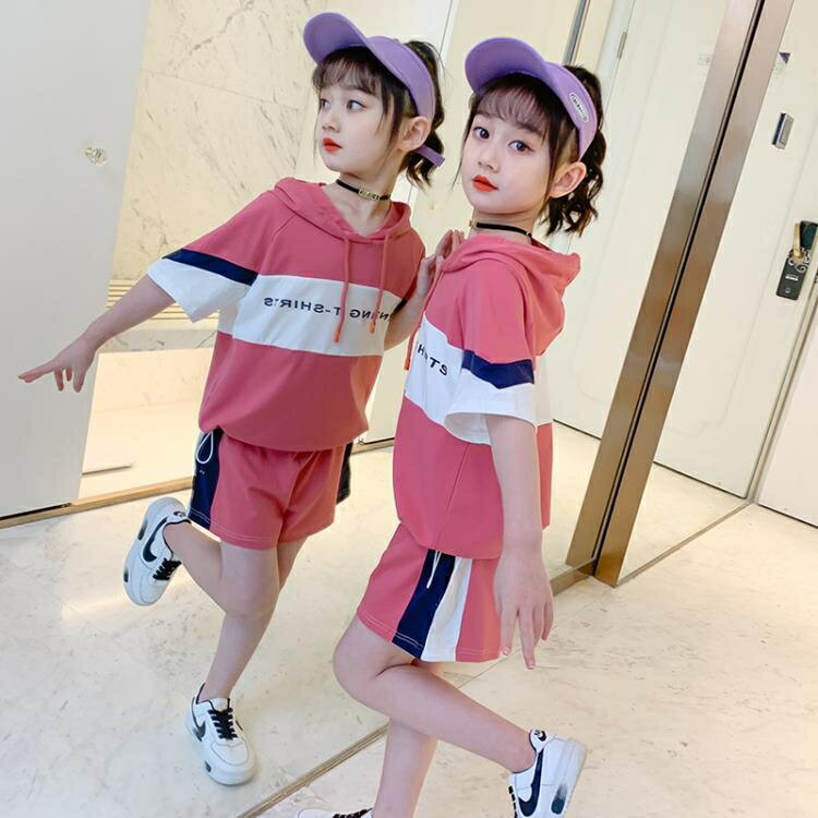 [免運】女童套裝夏裝洋氣中大兒童女孩夏季運動時髦兩件套潮 果果輕時尚 全館免運