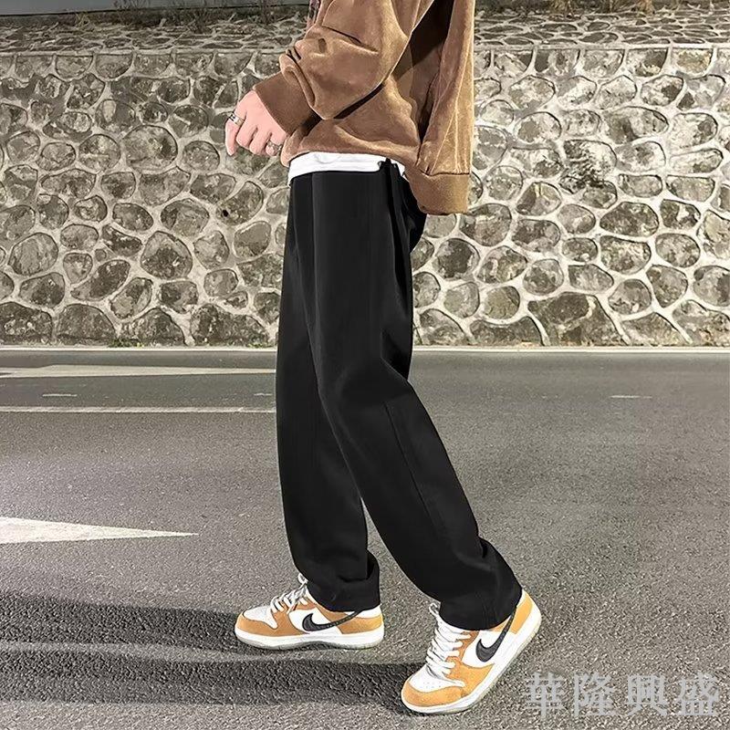 新品牛仔褲 韓版潮流牛仔褲 百搭休閑長褲 彈力中腰直筒寬鬆牛仔褲男 工作褲 工裝牛仔褲子