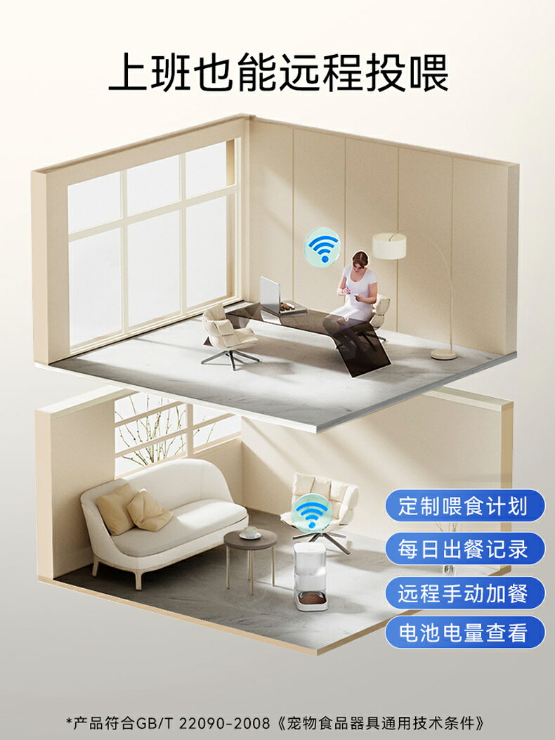 【超多款式咨詢客服】嬉皮狗自動喂食器貓咪智能遠程控制貓糧狗狗糧定時定量寵物投食機 1