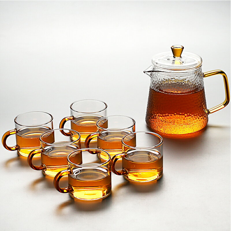 耐高溫玻璃茶具套裝家用功夫茶具日式辦公室用透明茶杯茶壺