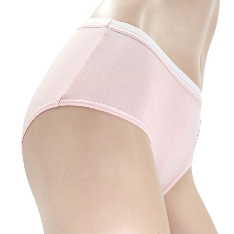 馬卡龍色有機棉可愛貓咪內褲 中腰 F碼 938 2