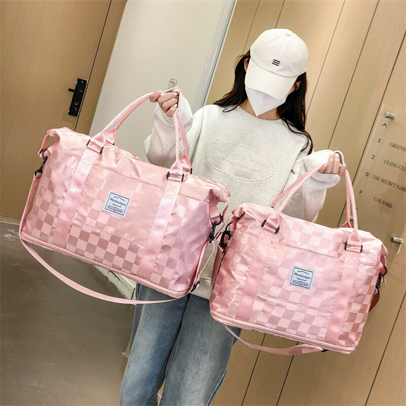 新款大容量短途旅行袋幹濕分離健身包游泳包手提行李包可折疊