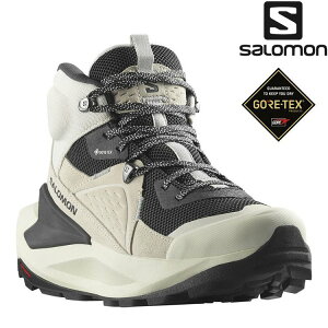 Salomon ELIXIR Goretex 女款 中筒防水登山鞋 L47297000 香草白/幻灰/金屬灰