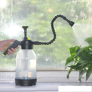 噴霧器 長嘴萬向噴壺2L透明加厚塑料手動高壓噴霧器氣壓式園藝灑水噴水壺