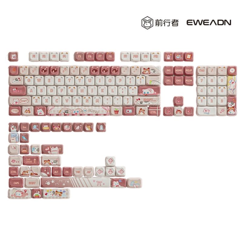 EWEADN 前行者 MX 十字軸 PBT 鍵帽 - 可愛貓貓 注音 倉頡  【愛瘋潮】