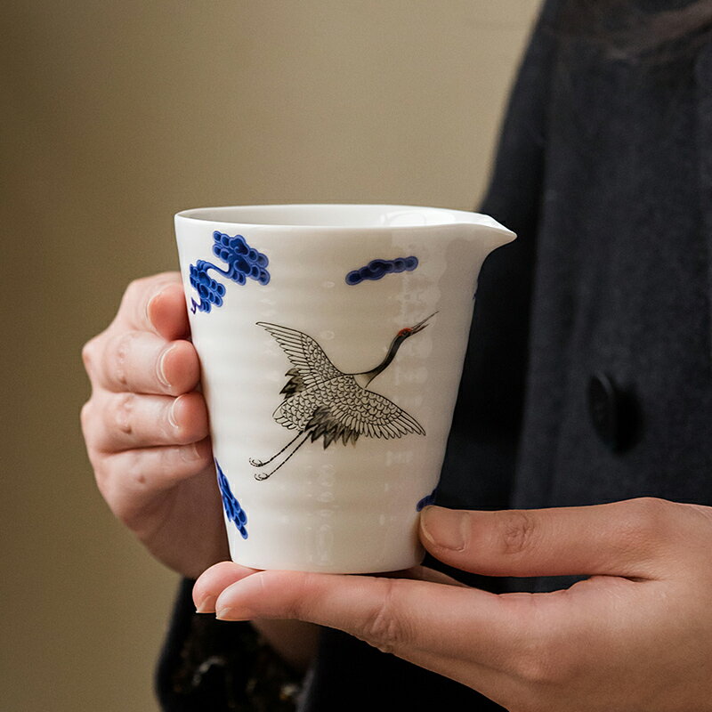公道杯陶瓷手工茶海復古公杯分茶器琺瑯彩禪意茶水分離器茶道配件