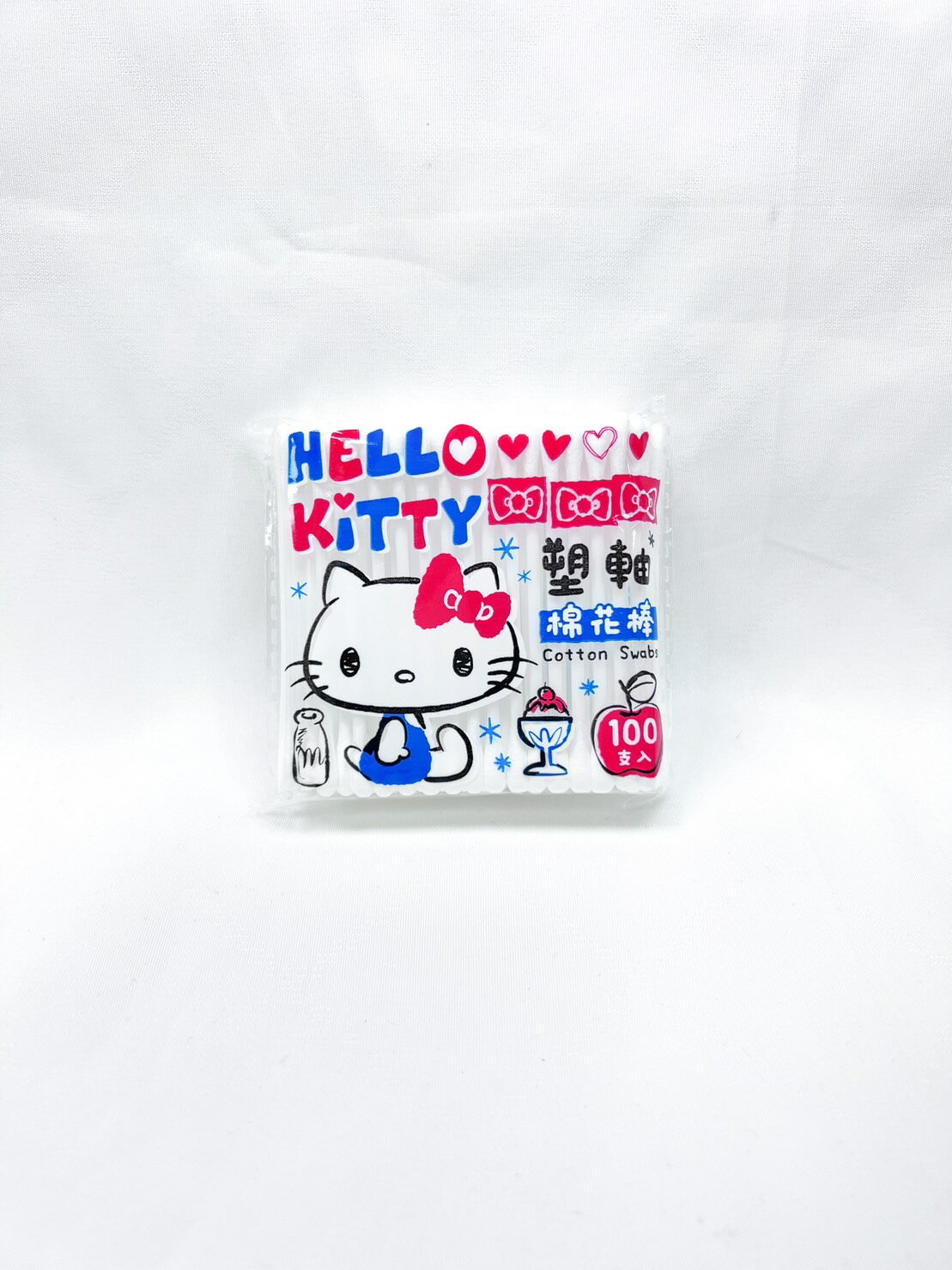 【誠意中西藥局】Hello Kitty 塑軸棉花棒 100支/包 (圓頭)