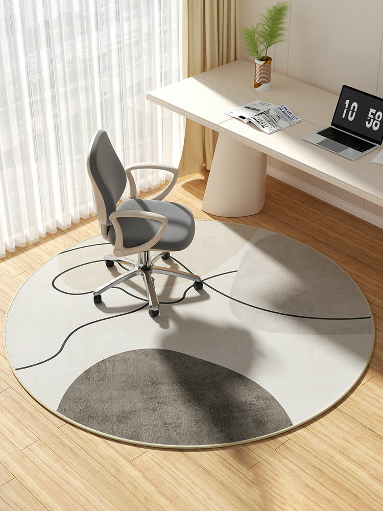 圓形地毯防滑房間電競椅地墊電腦椅腳墊書房專用高級感轉椅墊子