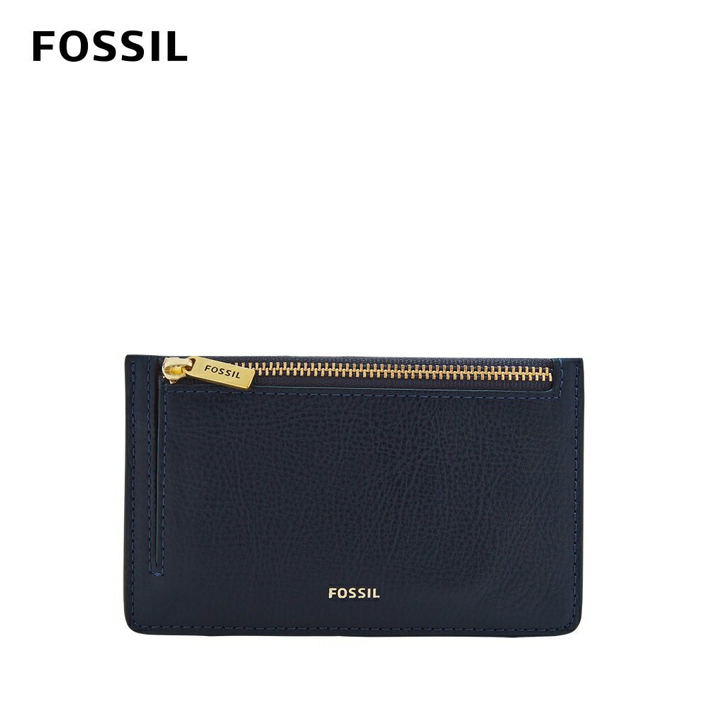 送禮首選★FOSSIL Logan 真皮卡片零錢包-藍色 SL7925406【美國時尚品牌】 附防塵袋+提袋【全館滿額折價★FOSSIL全系列包夾送美妝蛋】