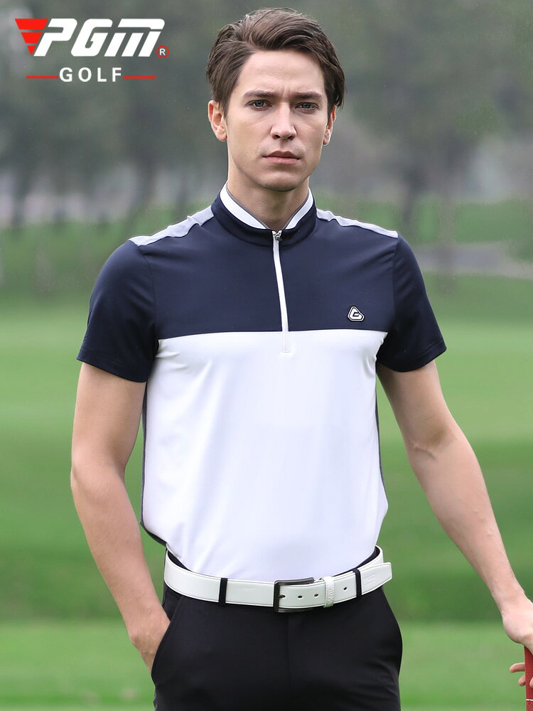 PGM 高爾夫服裝男士短袖t恤透氣速幹彈力golf男裝衣服