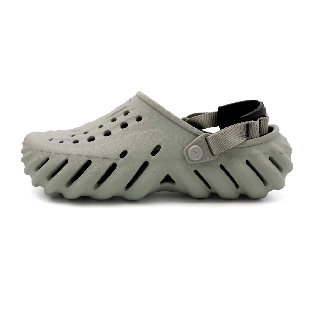 Crocs 卡駱馳 灰綠色 波波克駱格 休閒 懶人鞋 男款 B4887 (207937-1LM)