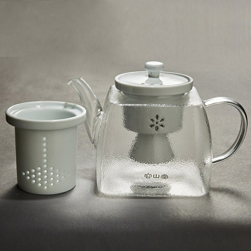 水壺玻璃茶壺-方型蒸煮雙內膽耐熱煮茶器2色74aj20【獨家進口】【米蘭精品】