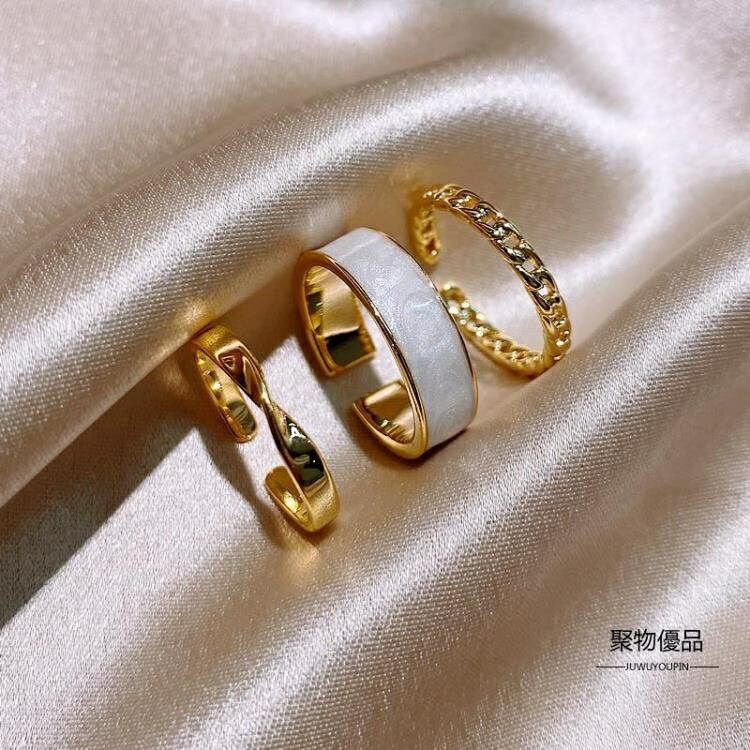 三件套戒指女小眾設計復古食指輕奢【聚物優品】