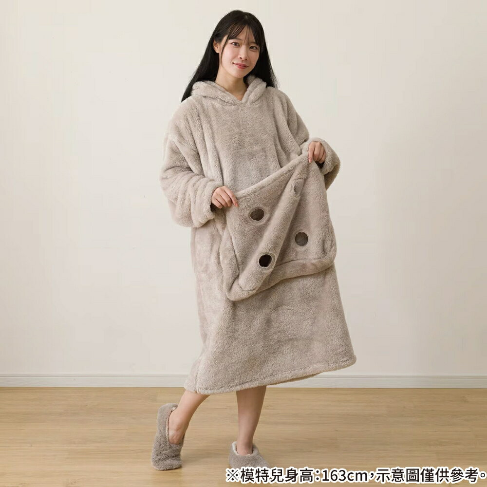 【DECO HOME商品】吸濕發熱 人寵穿戴式毛毯 N WARM KK10 GY 105(DH) NITORI宜得利家居 9