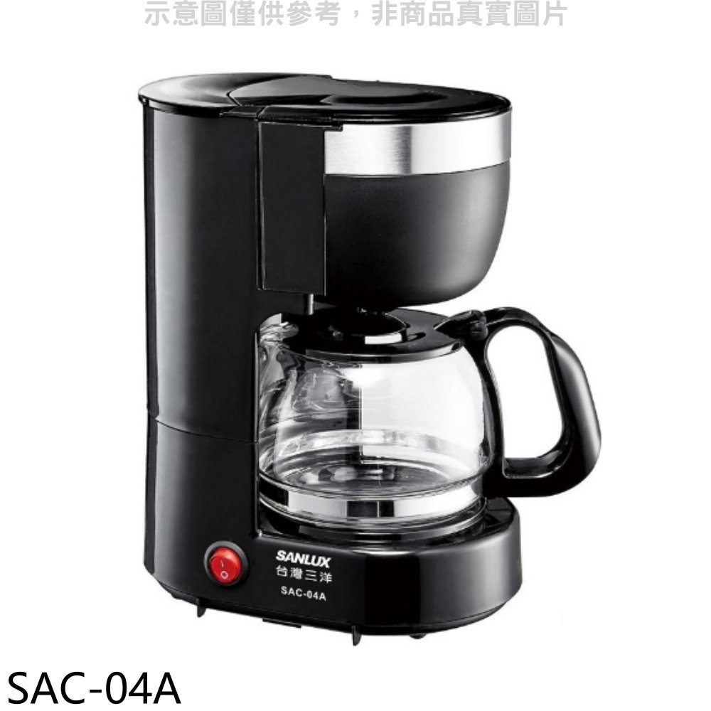 APP下單4%點數★SANLUX臺灣三洋【SAC-04A】4人份美式咖啡機